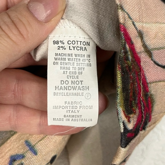 Walking Art Australia  Vintage Butterfly print button front jacket Rare Unique - Picture 6 of 6